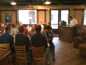 Pretty decent turn out for the tasting