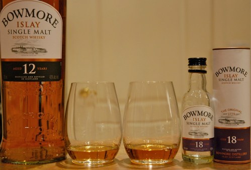 Bowmore 12 and 18 comparison